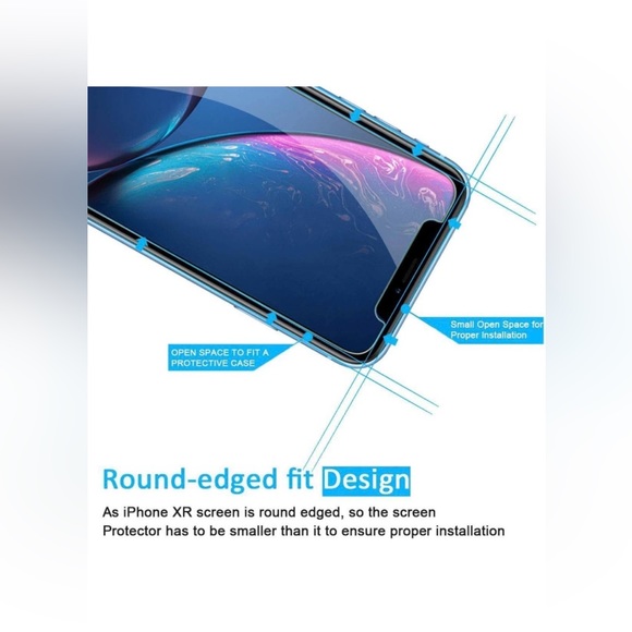 NWT iPhone 11 and iPhone XR (6.1") Tempered Glass Screen Protector - Picture 3 of 8